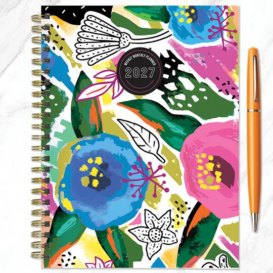 2027 Graphic Petals Medium Weekly Monthly Planner